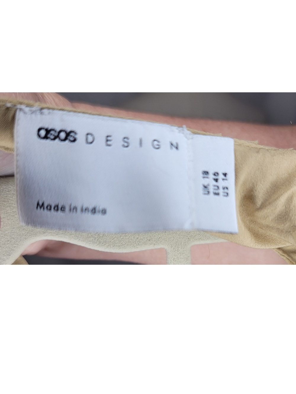 ASOS DESIGN - Size 14  Ruffled Square-Neck Mini Dress - Picture 8 of 9